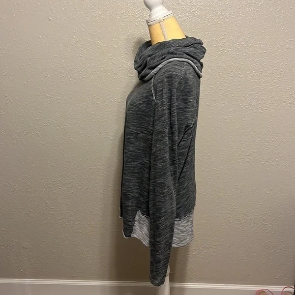 Free People Beach Gray Cocoon Cowl Neck Tunic‎ Sweatshirt - Picture 4 of 9